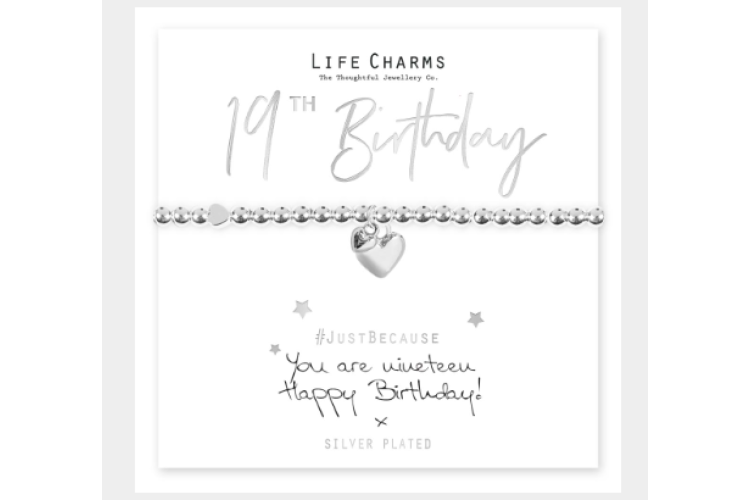 You Are 19 Heart Bracelet