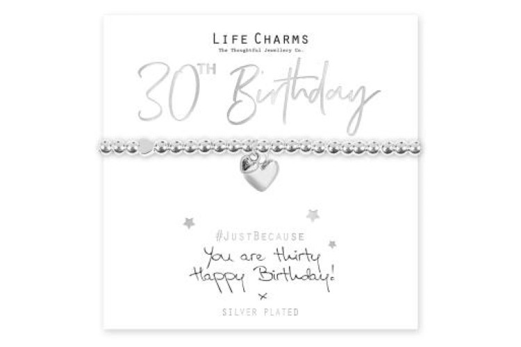 You Are 30 Heart Bracelet