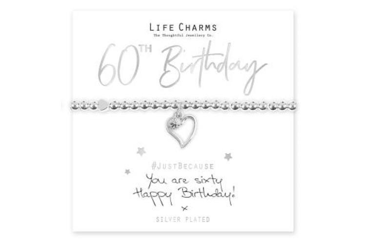 You Are 60 Heart Bracelet
